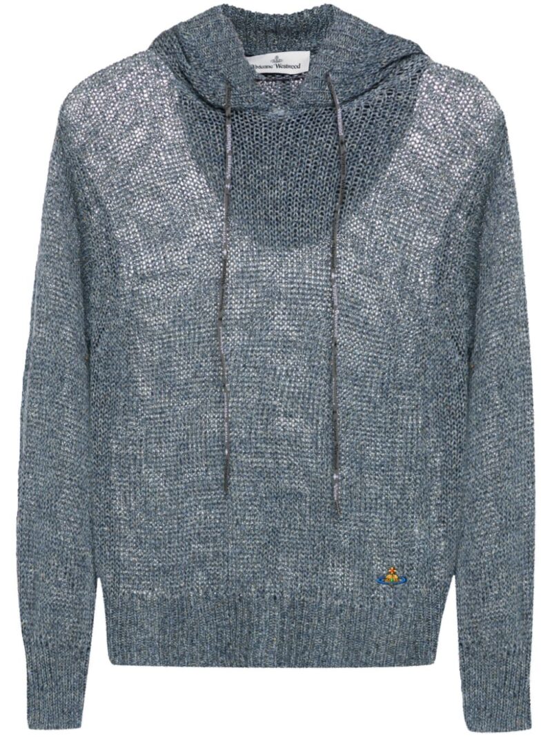 Vivienne Westwood  open-knit linen hoodie