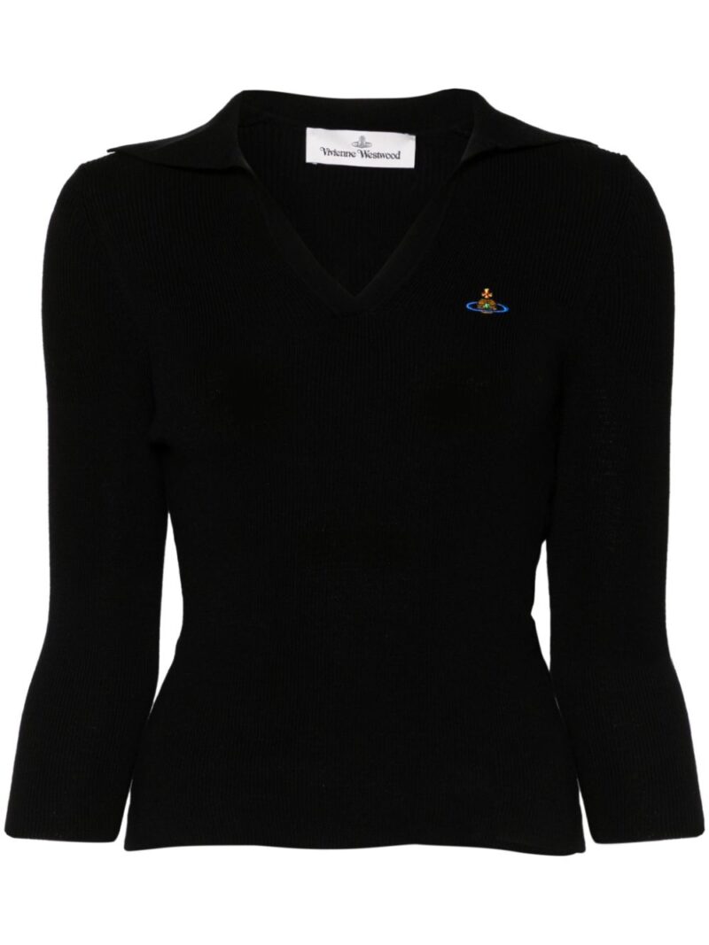Vivienne Westwood  Orb-embroidered polo jumper