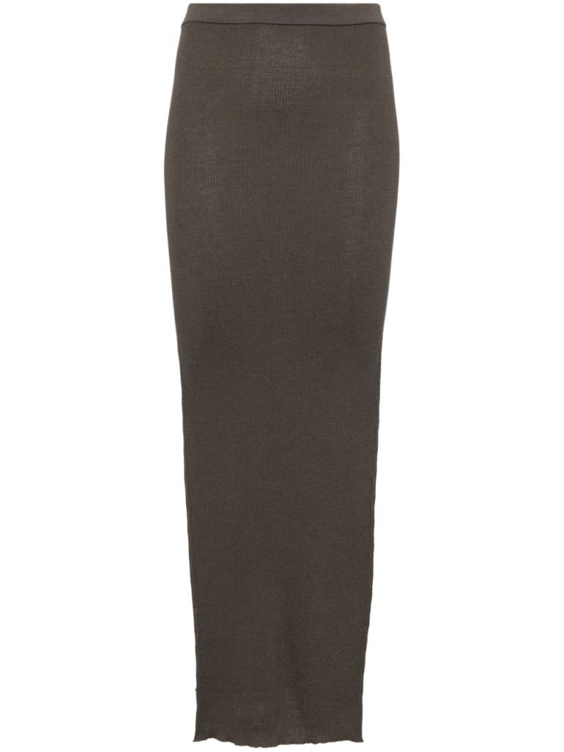 Rick Owens  ribbed knitted skirt