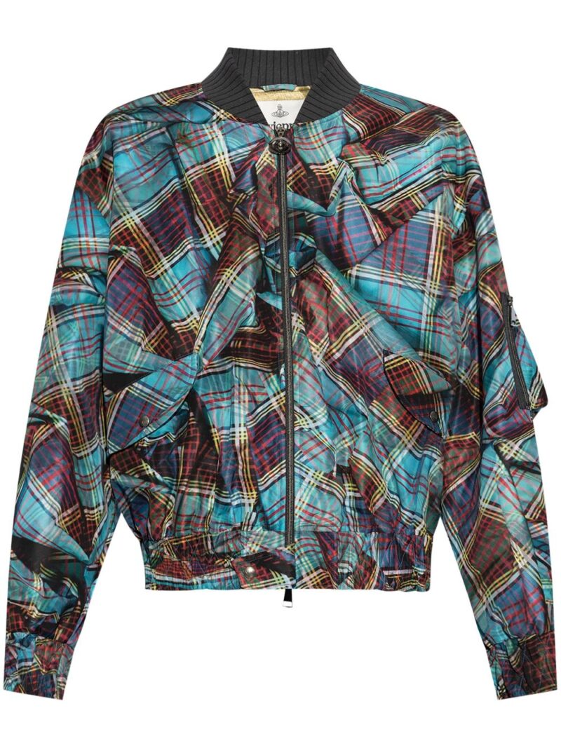 Vivienne Westwood  checked bomber jacket