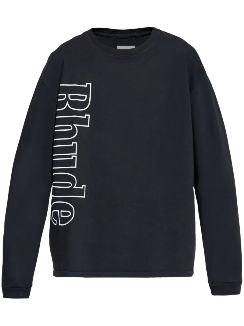 RHUDE  logo-print cotton sweatshirt