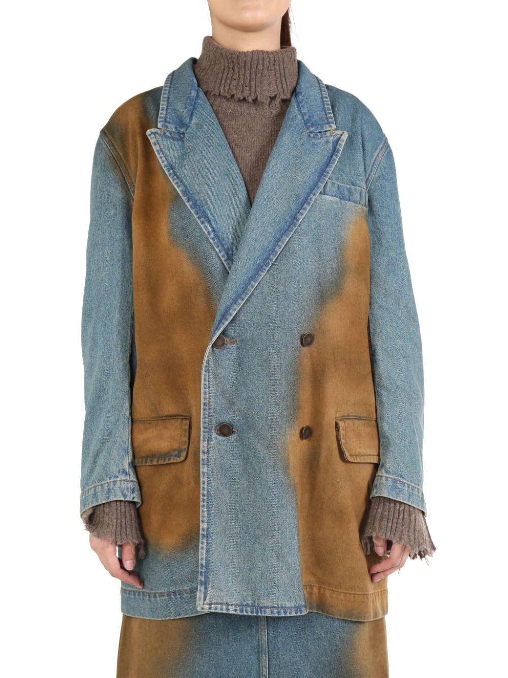 Uma Wang distressed-effect blazer