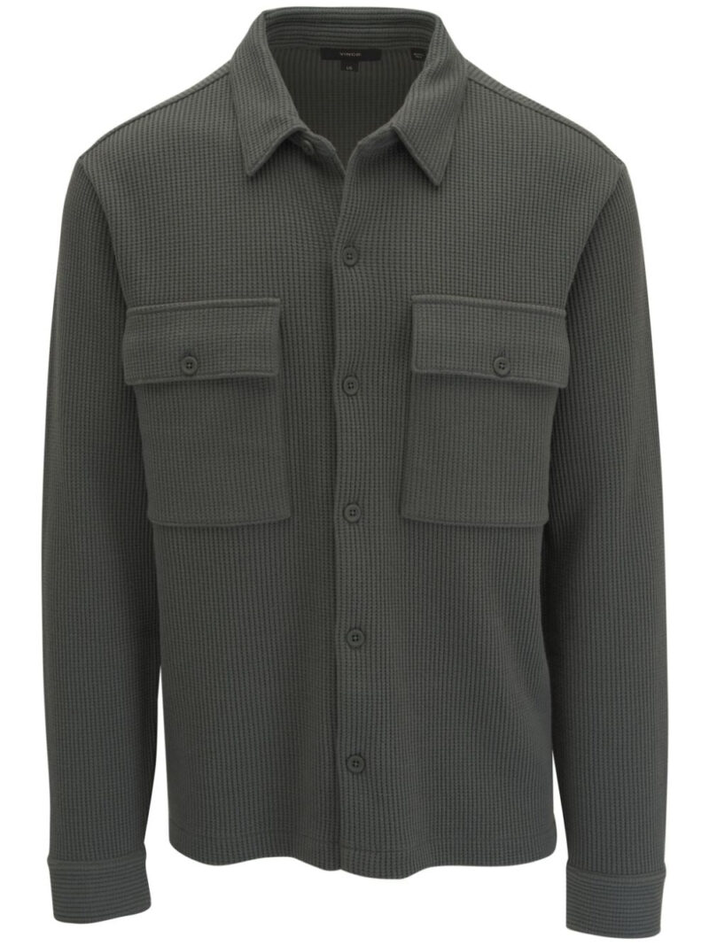Vince  chunky waffle-knit shirt jacket