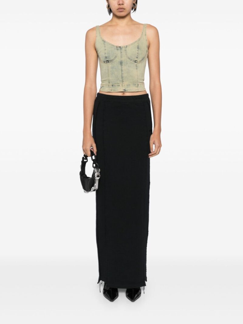 VETEMENTS  embroidered jersey maxi skirt