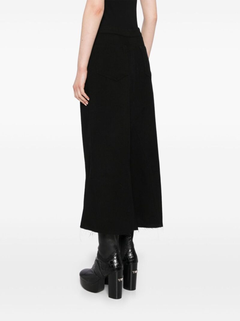 Rick Owens frayed-edge skirt