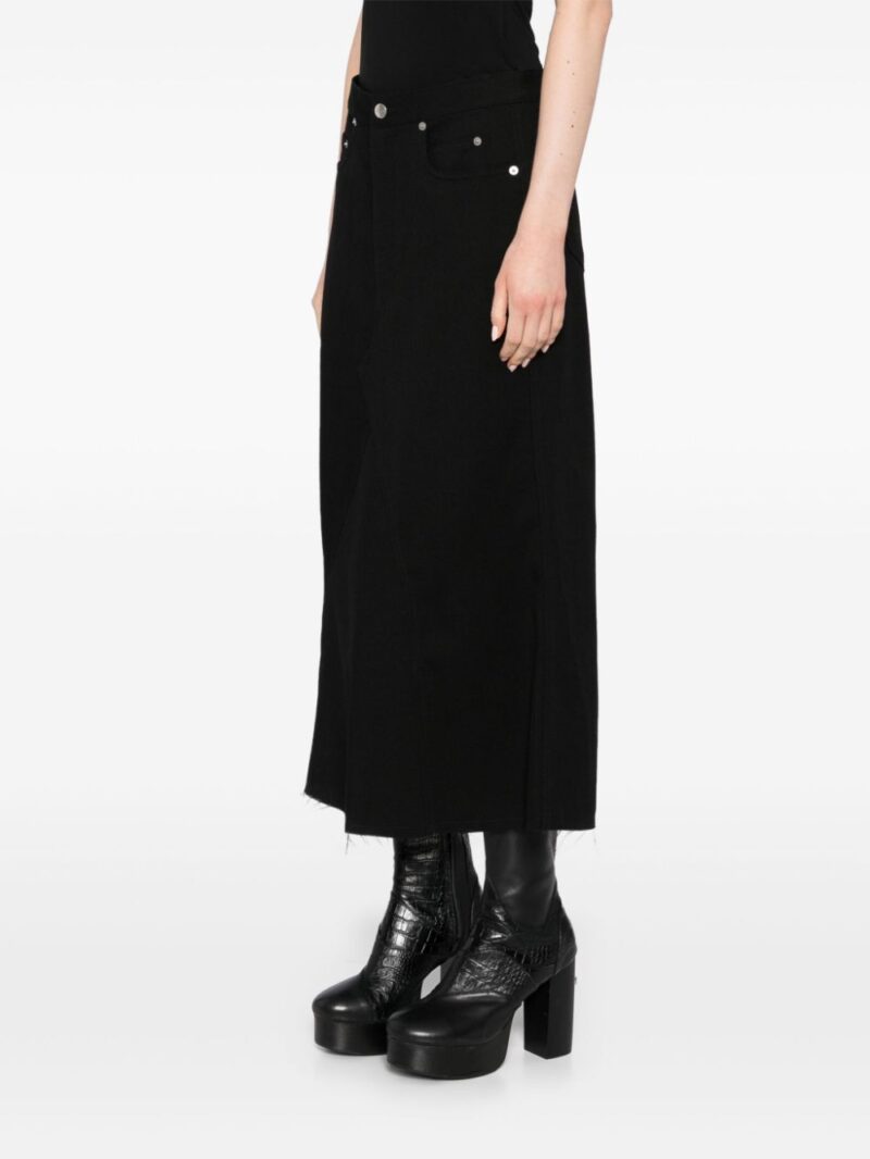 Rick Owens frayed-edge skirt