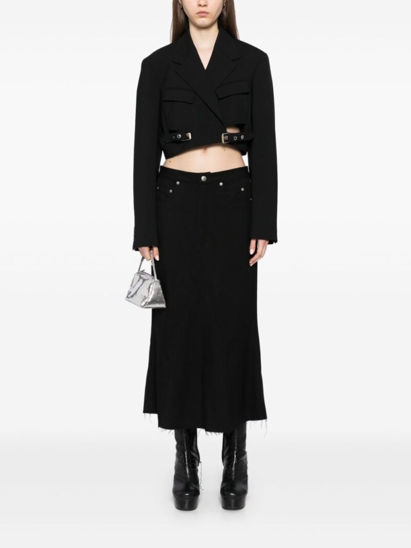 Rick Owens frayed-edge skirt