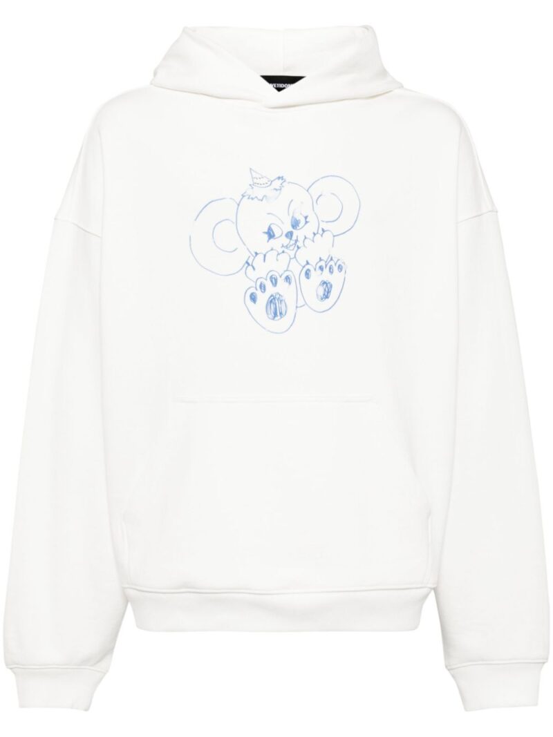 We11done  monster-print cotton hoodie