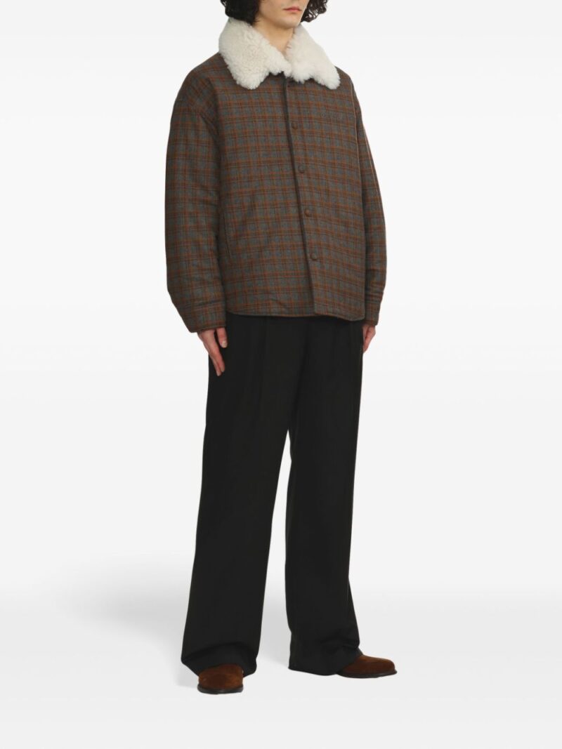 We11done check-print jacket