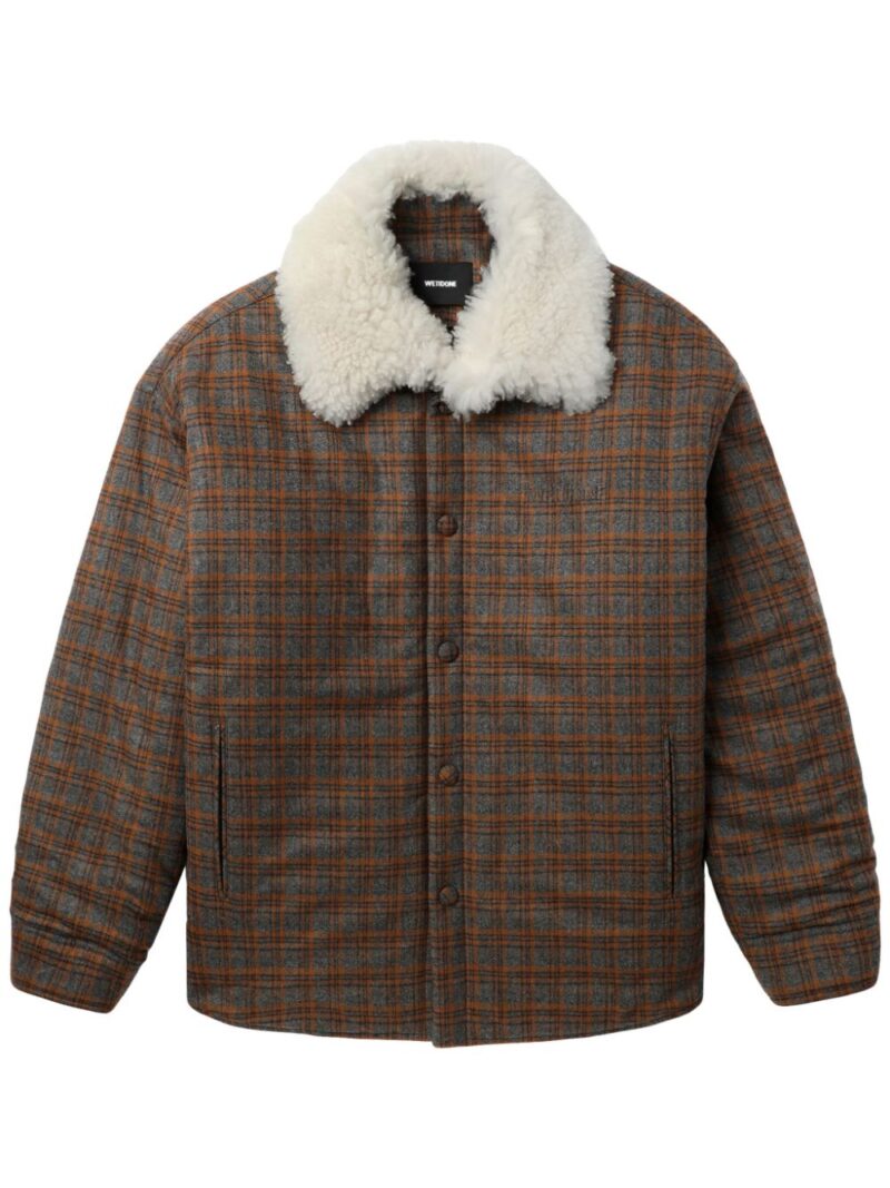 We11done  check-print jacket