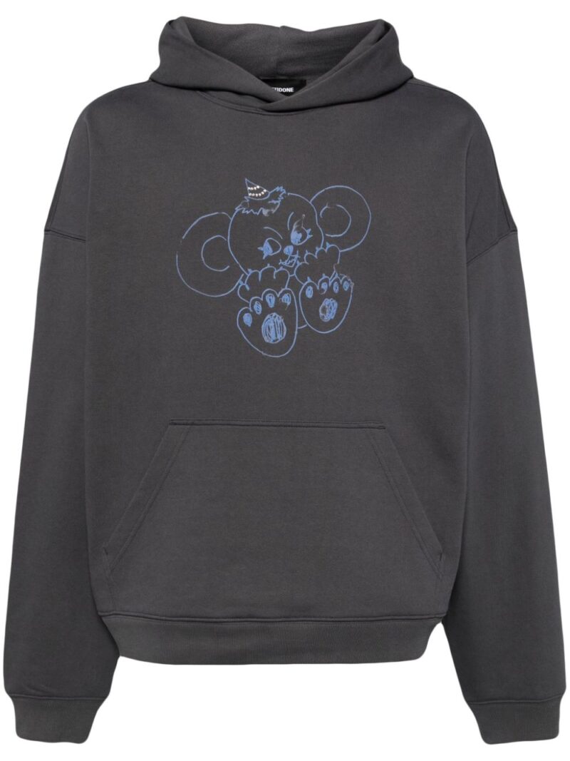We11done  monster-print cotton hoodie