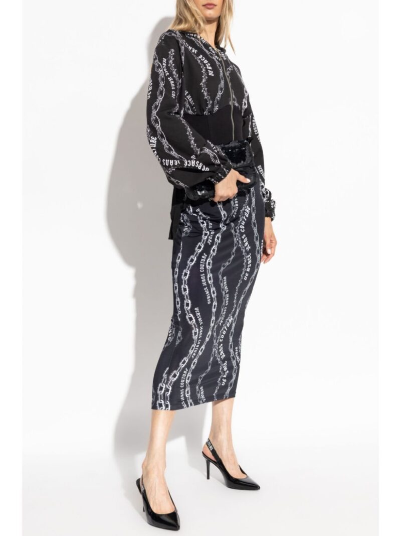 Versace Jeans Couture  Chain Couture-print panelled hoodie