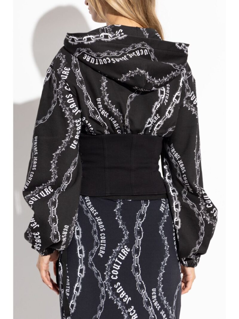Versace Jeans Couture  Chain Couture-print panelled hoodie
