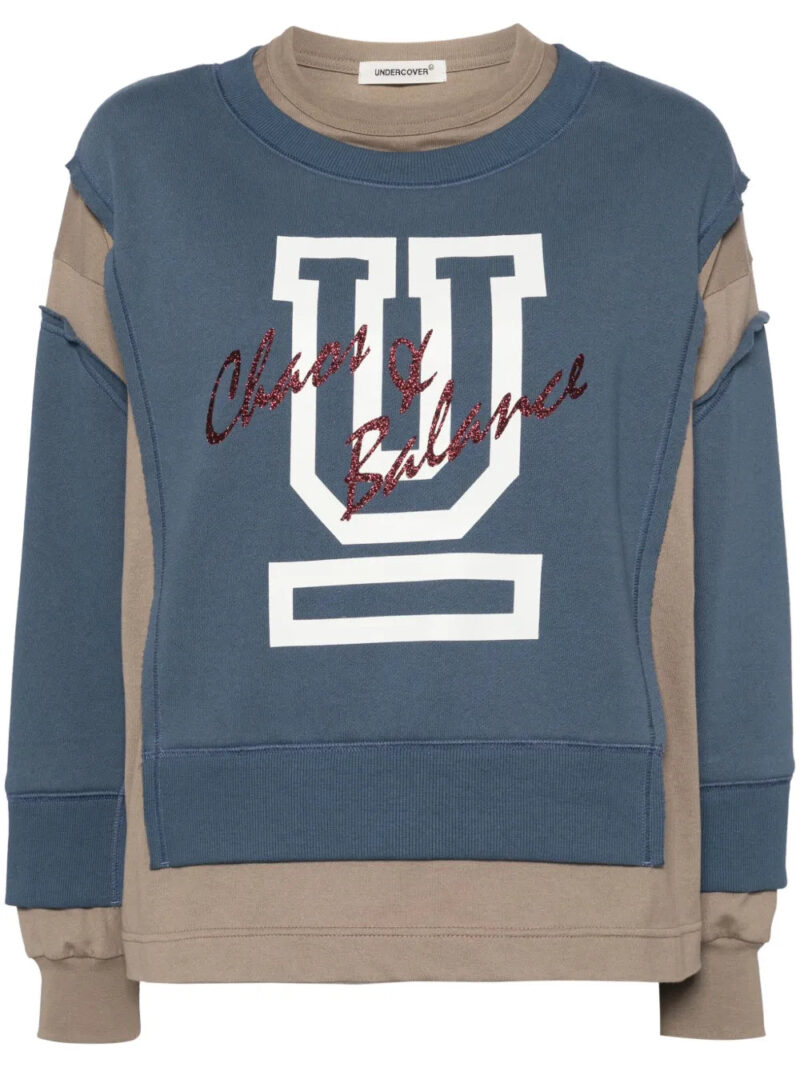 Undercover  contrast-panel cotton sweatshirt