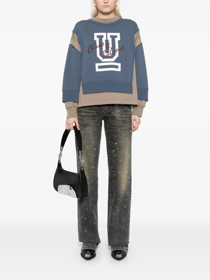 Undercover  contrast-panel cotton sweatshirt