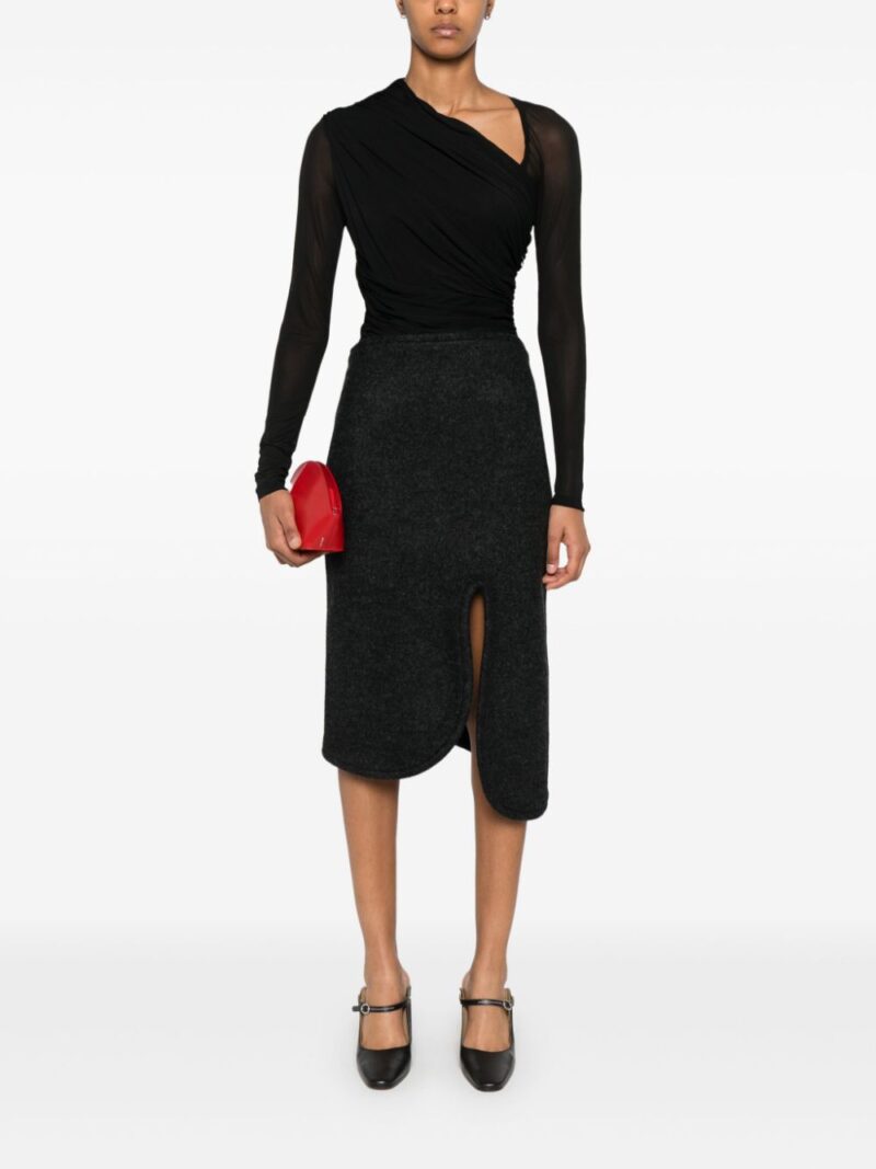 Victoria Beckham padded-trim midi skirt