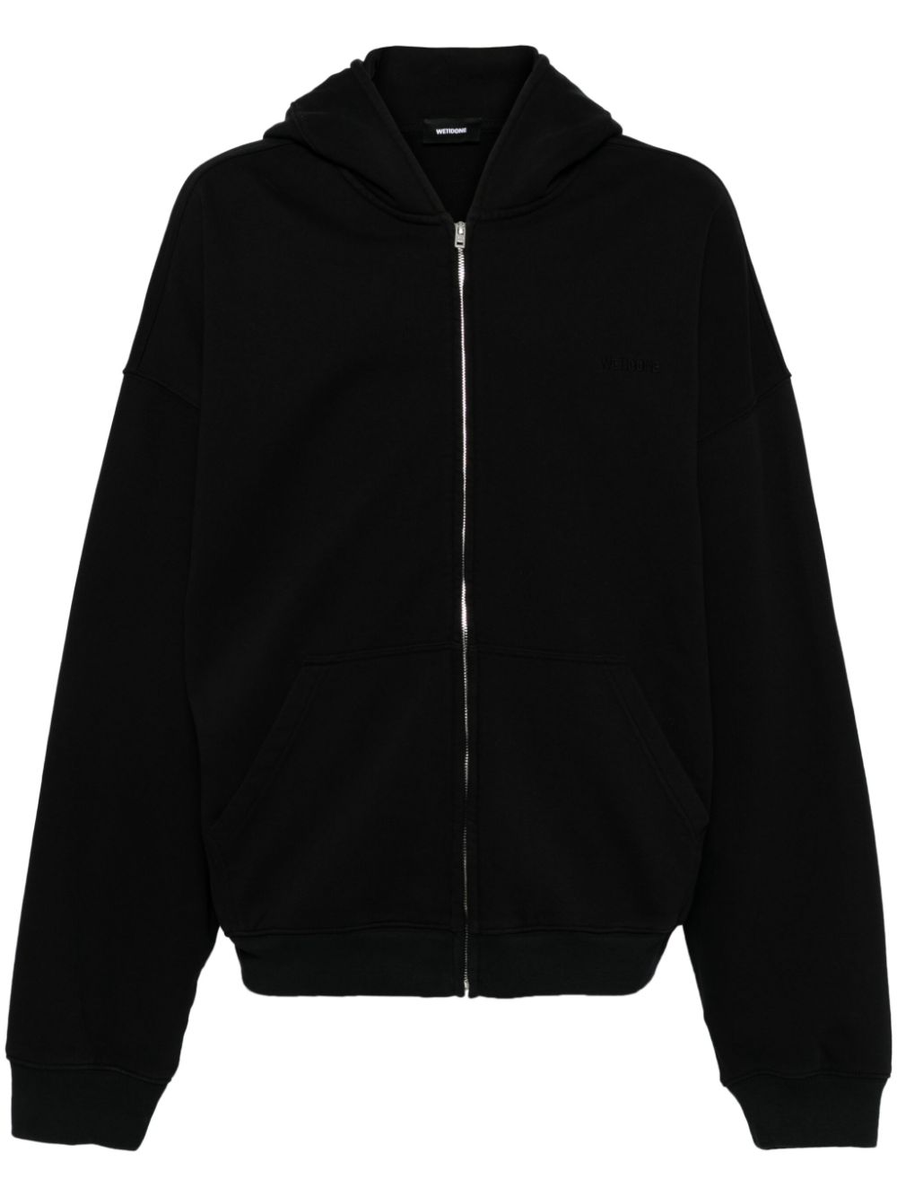We11done embroidered-logo hooded jacket