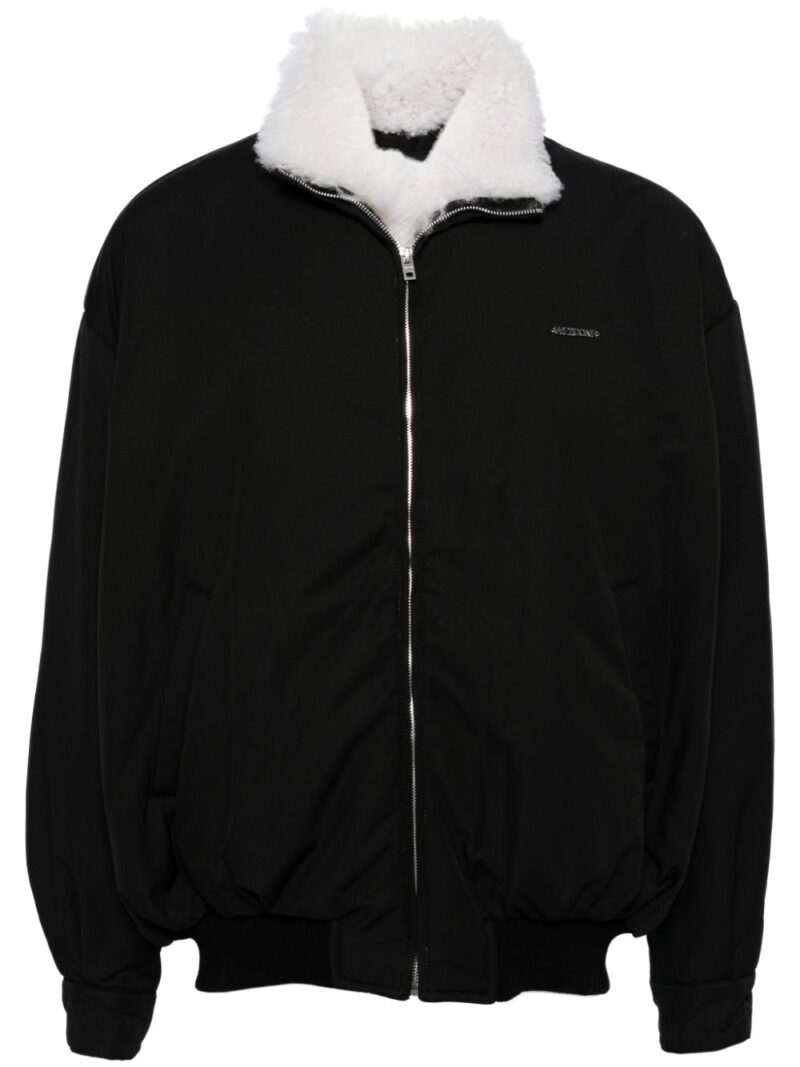 We11done  shearling-detailed bomber jacket