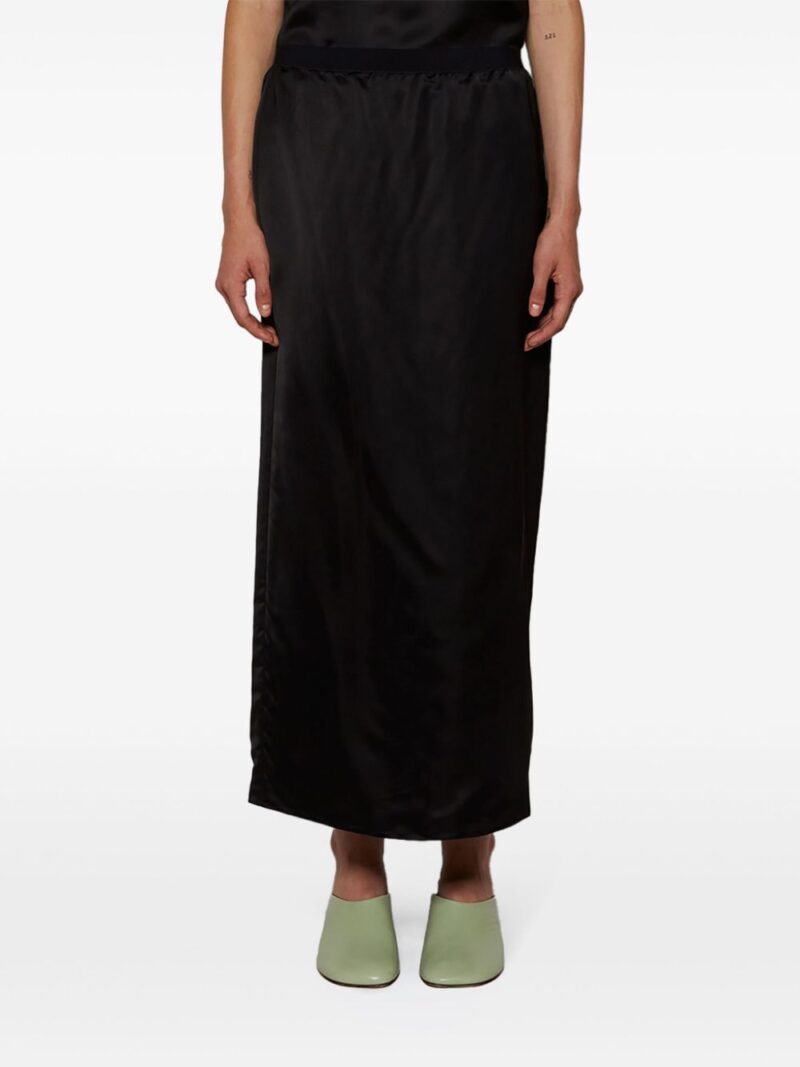 WARDROBE.NYC  satin-finish midi skirt