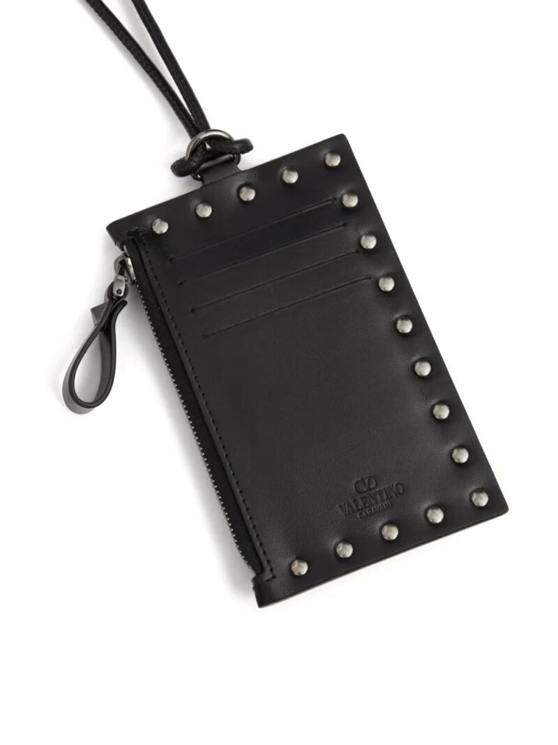 Valentino Garavani Rockstud leather cardholder