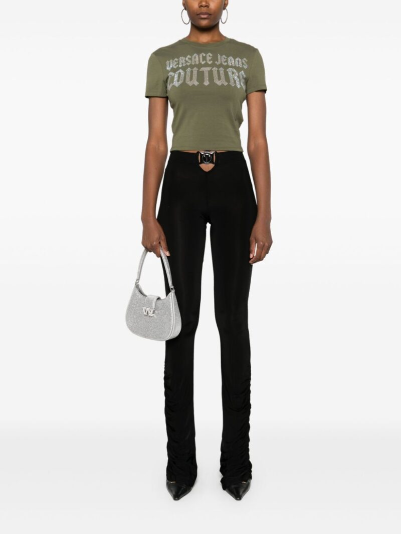 Versace Jeans Couture  crystal-embellished logo T-shirt