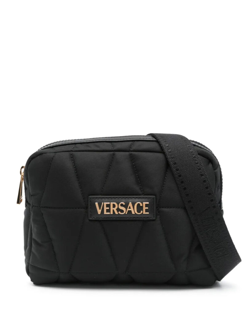 Versace  logo-lettering belt bag
