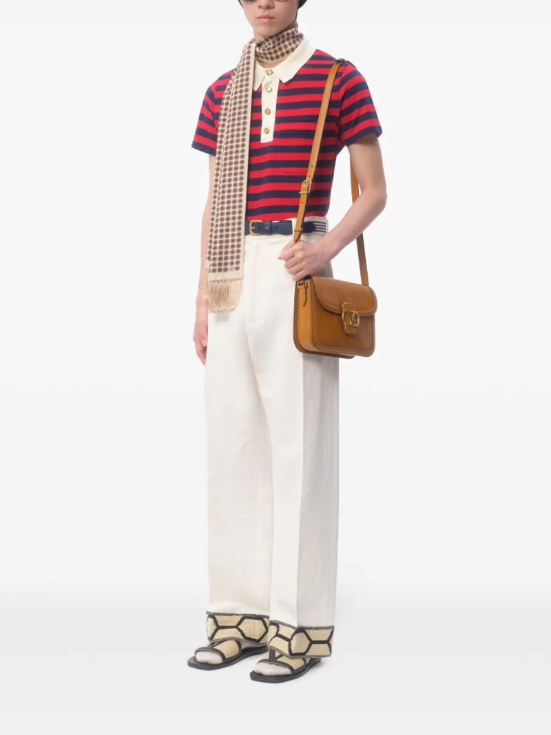 Valentino Garavani  striped cotton polo shirt