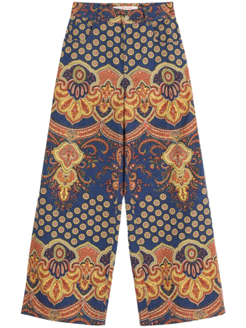 Valentino Garavani  paisley-print jeans