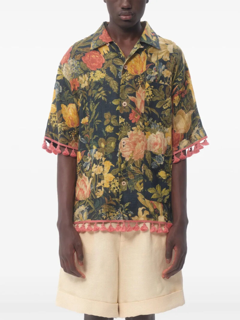 Valentino Garavani  Apres L'Hiver linen bowling shirt