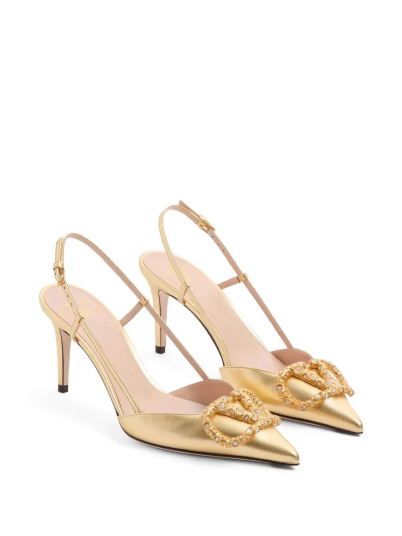 Valentino Garavani  80mm VLogo Signature slingback pumps