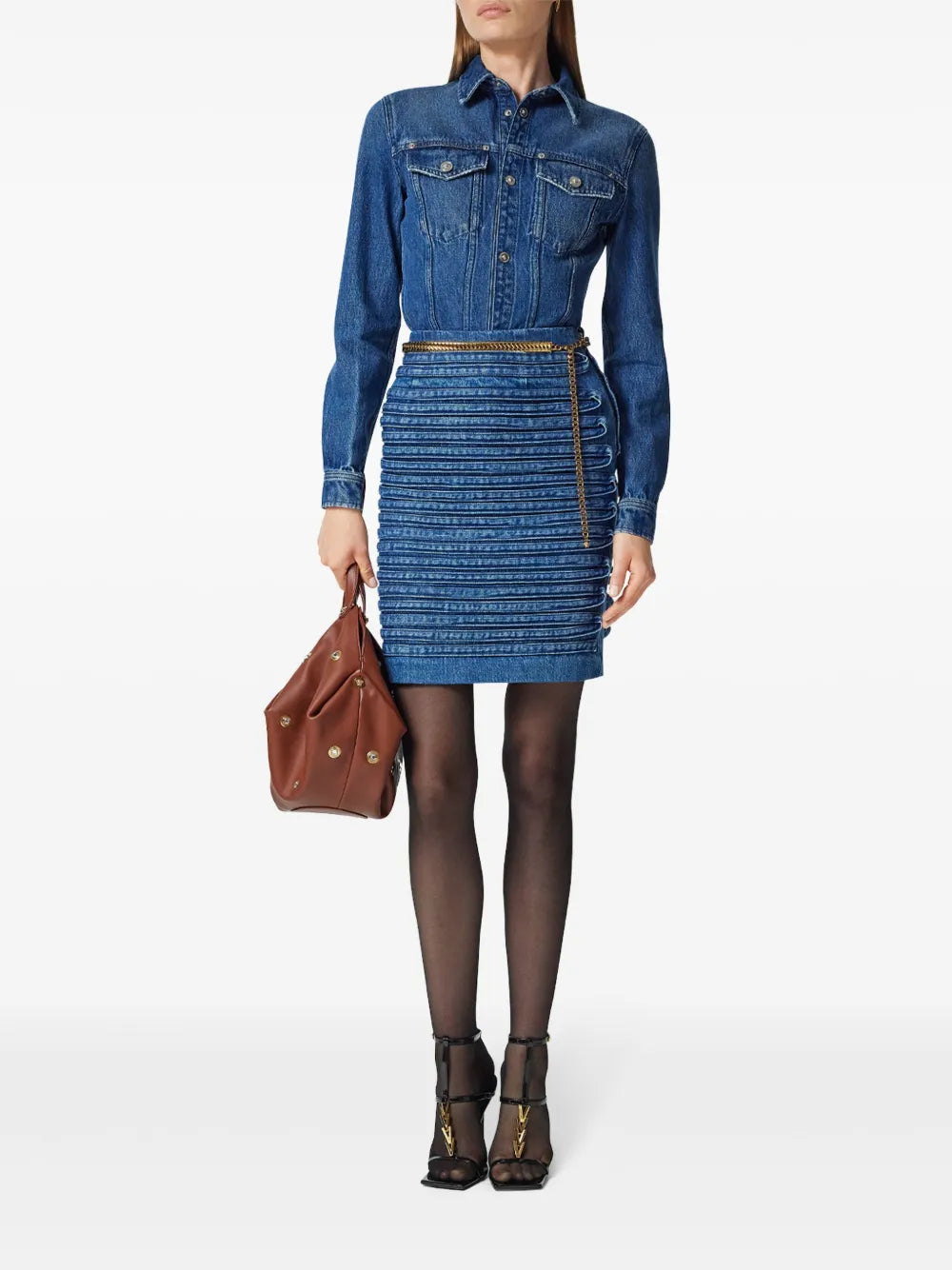 Versace panel-detail mini skirt - Image 2