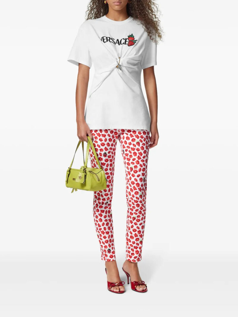 Versace Strawberry Garden Medusa '95 skinny jeans