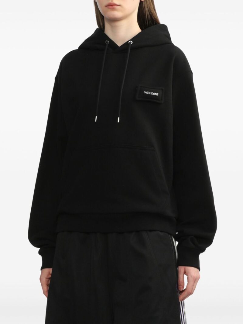 We11done  logo-appliqué hoodie