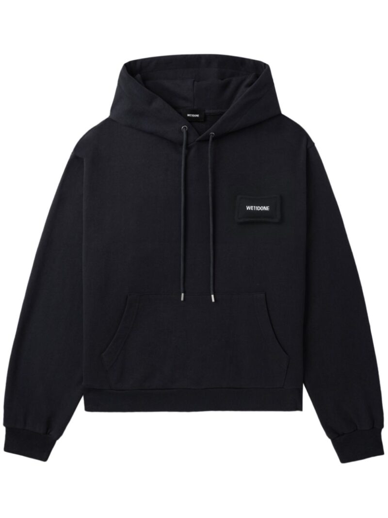 We11done  logo-appliqué hoodie
