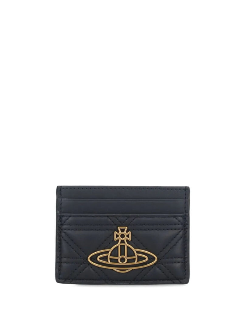 Vivienne Westwood  Orb-plaque quilted leather wallet