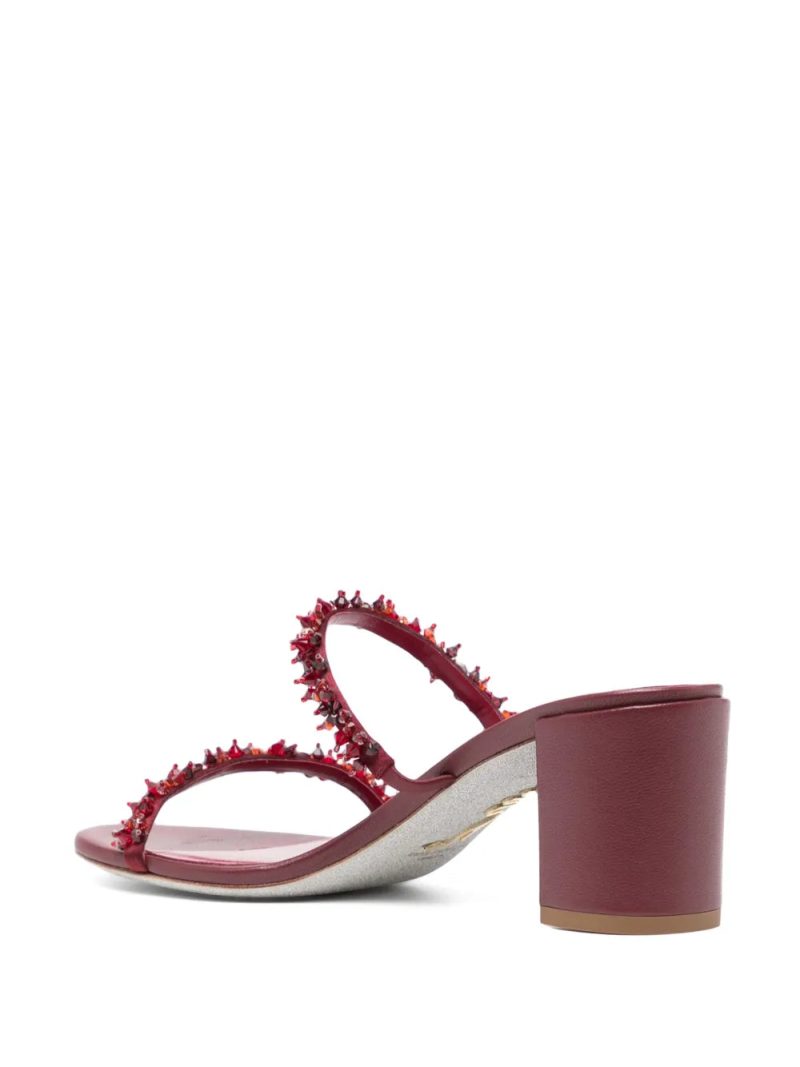 René Caovilla bead embellishment sandals