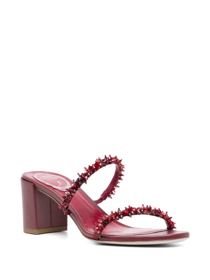 René Caovilla bead embellishment sandals