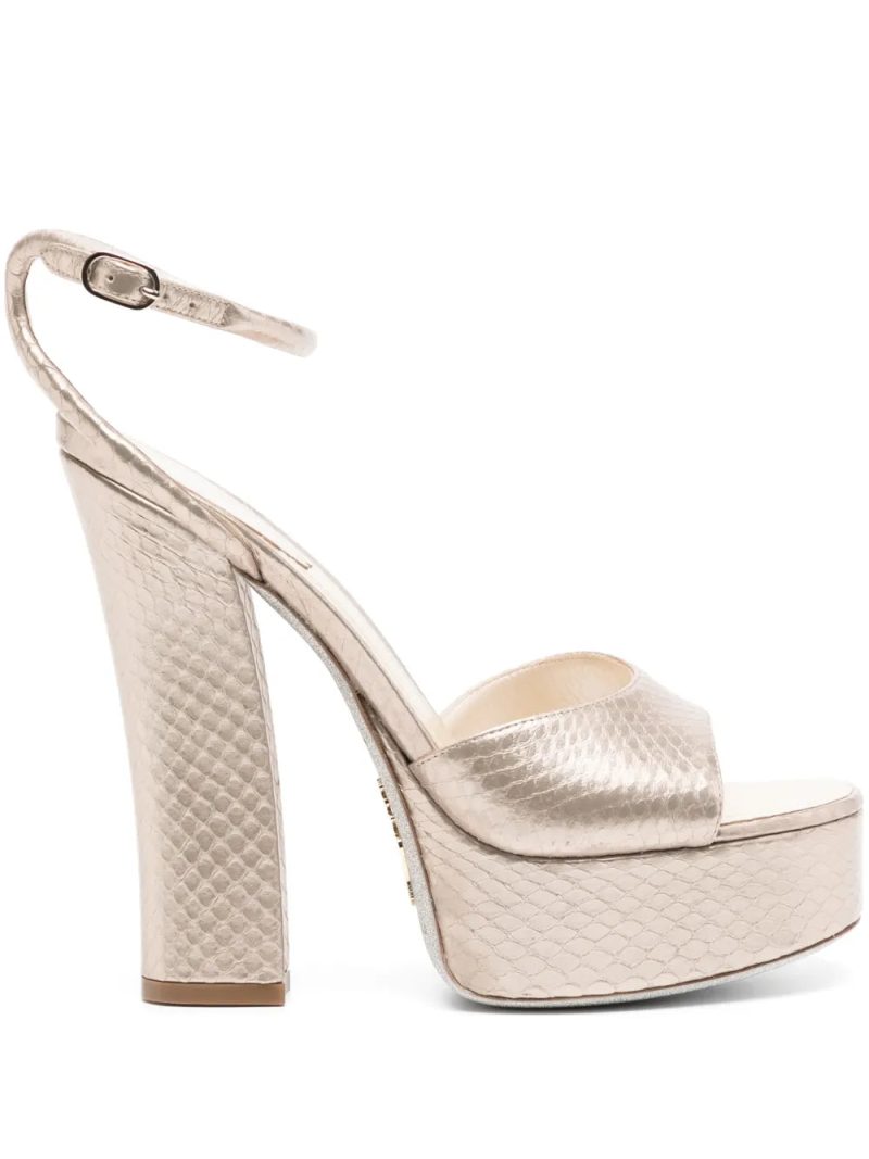 René Caovilla  140mm Ayersilk-shadow strass sandals