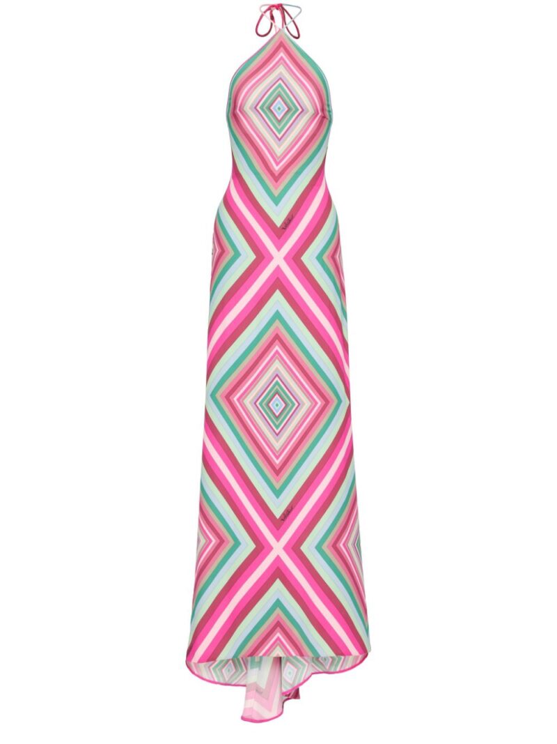 Valentino Garavani  geometric-print maxi dress