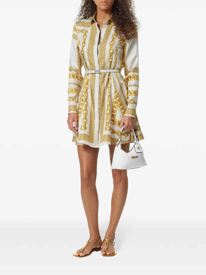 Versace  printed belted mini dress