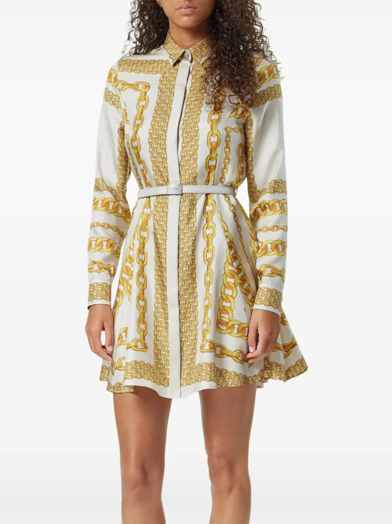 Versace  printed belted mini dress