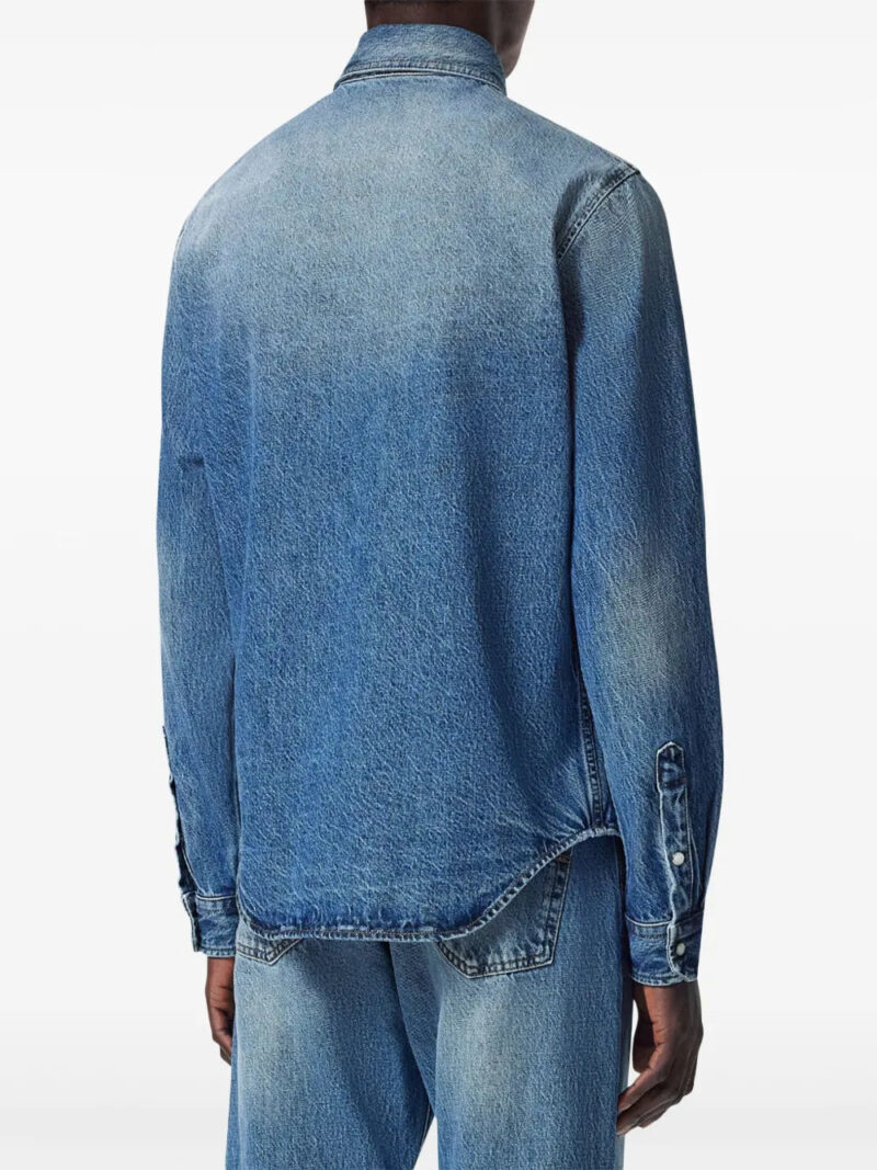 Versace  logo-embossed denim shirt