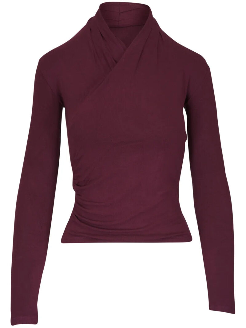 Vince  crossover neck T-shirt