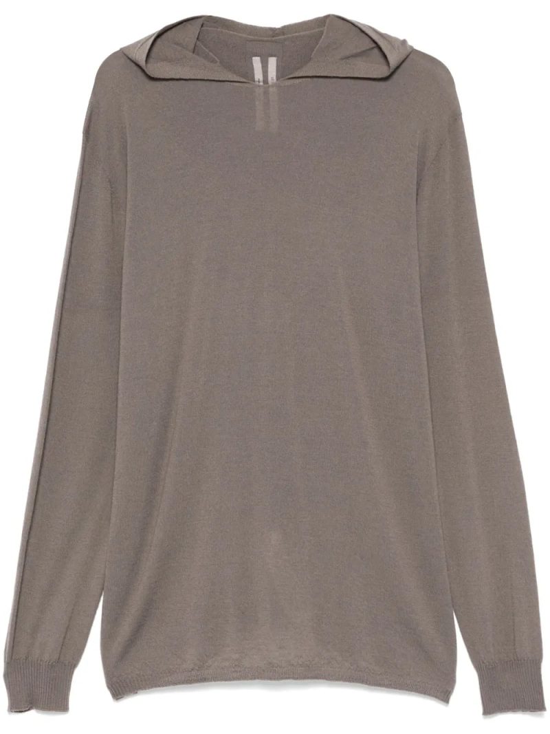 Rick Owens  fine-knit hoodie
