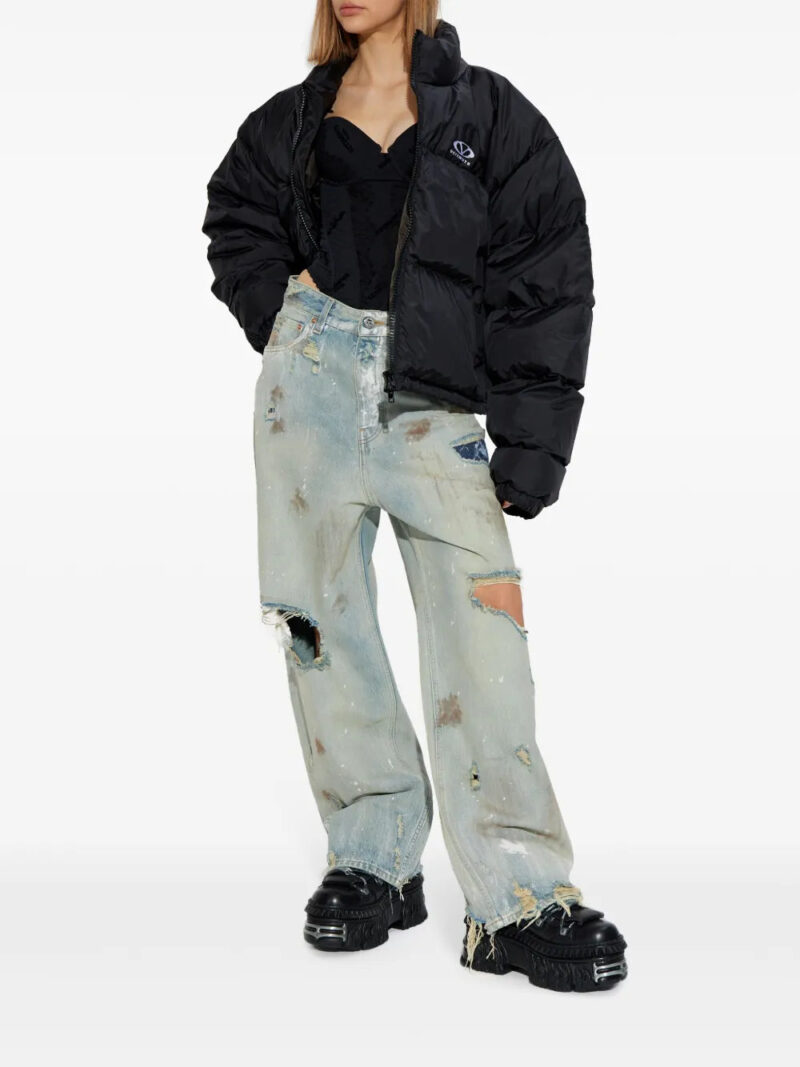 VETEMENTS  logo-embroidered puffer jacket