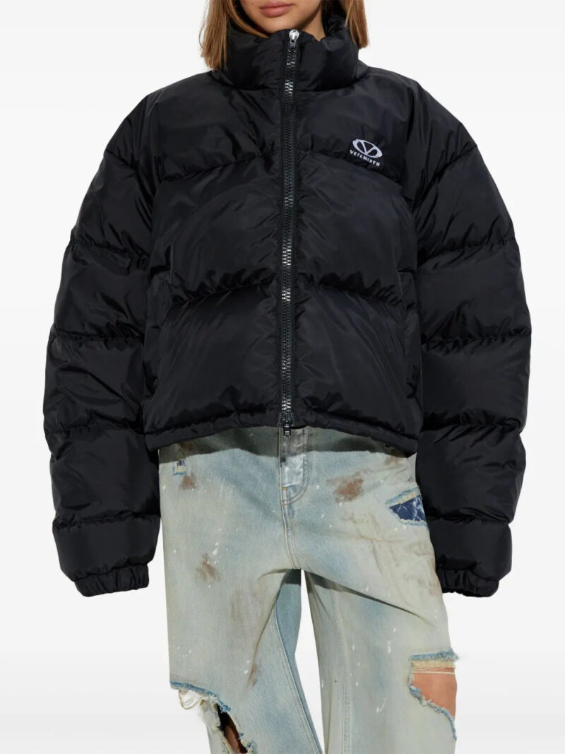 VETEMENTS  logo-embroidered puffer jacket