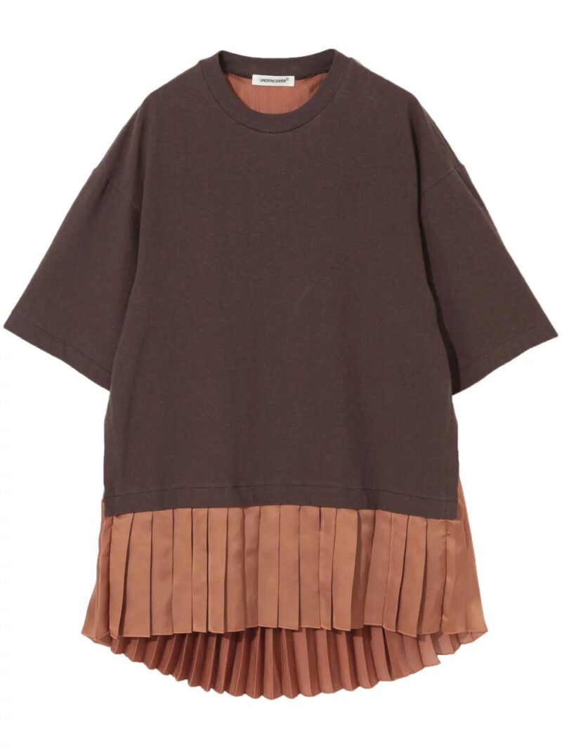 Undercover  pleated-panel T-shirt