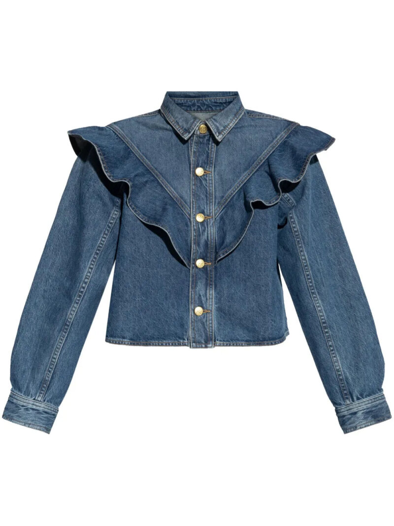 Ulla Johnson  ruffle-detail denim shirt
