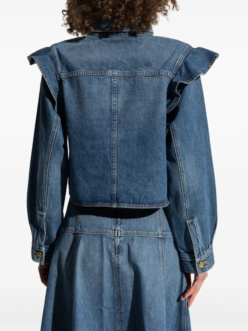 Ulla Johnson ruffle-detail denim shirt