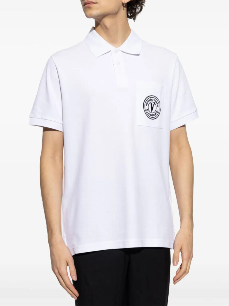 Versace Jeans Couture  logo-embroidered polo shirt